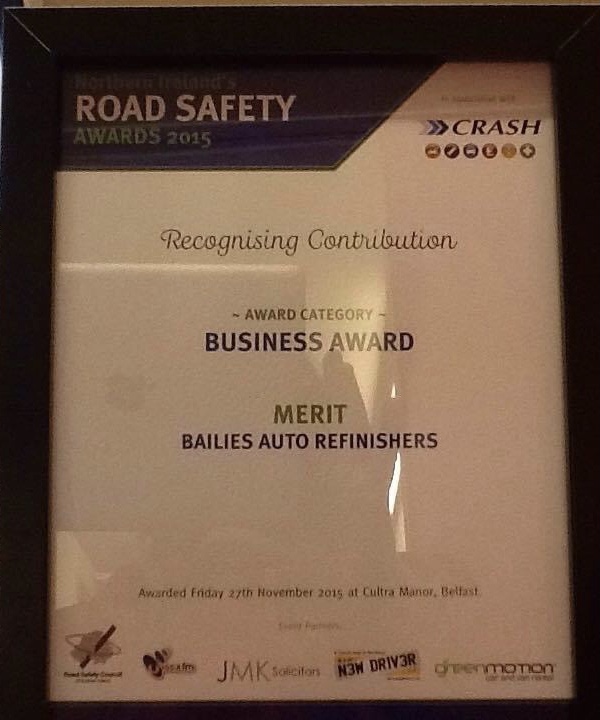 Bailies Auto Refinishers Road Safety Award