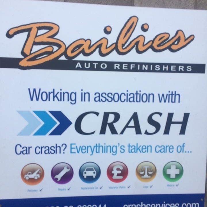 Bailies Auto Refinishers Working with Crash